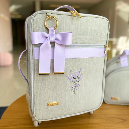 Kit Baby 4 Personalizado Linho Cru I Lavanda