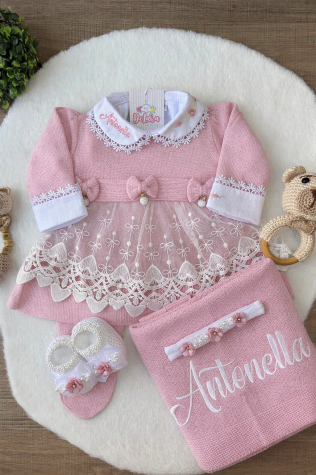 Kit Saída Maternidade Antonella - Personalize Com o Nome da Sua Princesa
