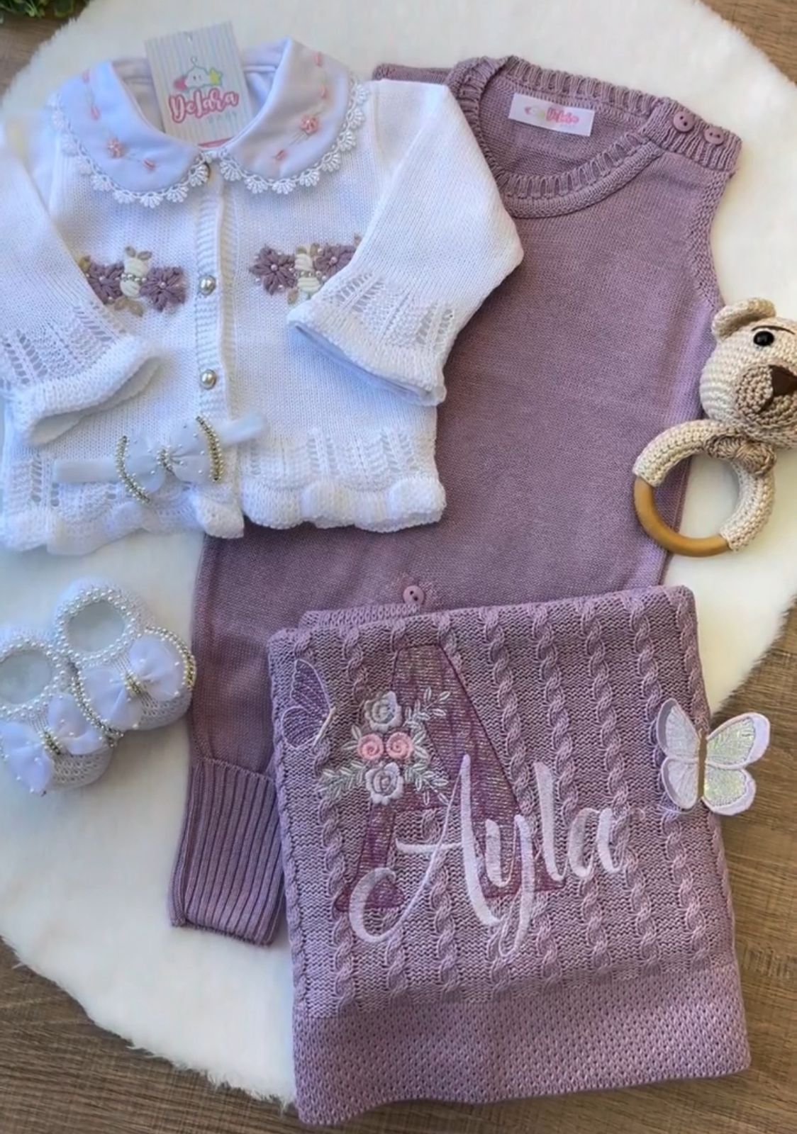 Kit Saída Maternidade Personalizável Completa Ayla | Personalize Com o Nome da sua princesa