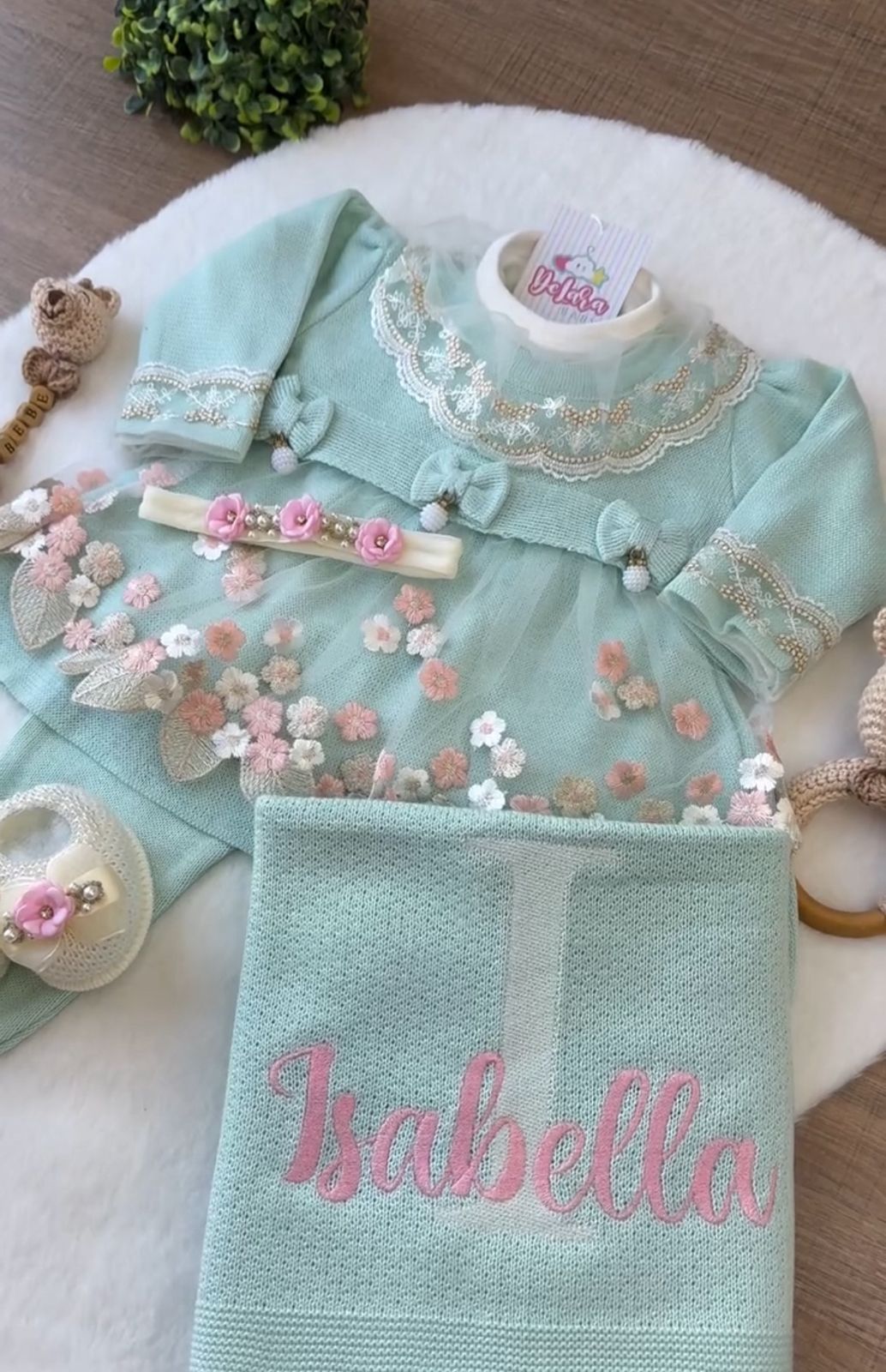 Kit Saída Maternidade Personalizável Completa Isabella | Personalize Com o Nome da sua princesa