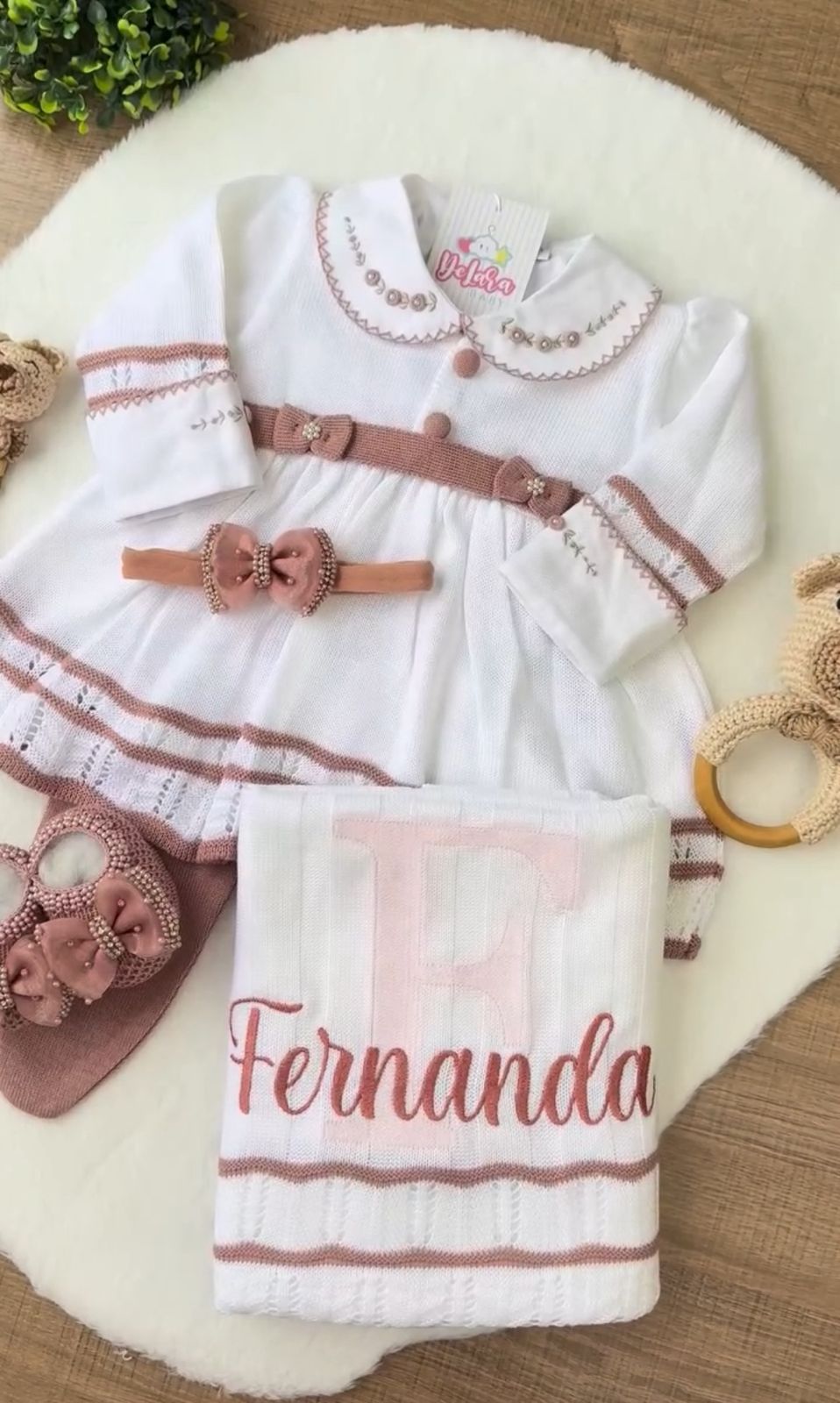Kit Saída Maternidade Personalizável Completa Fernanda | Personalize Com o Nome da sua princesa