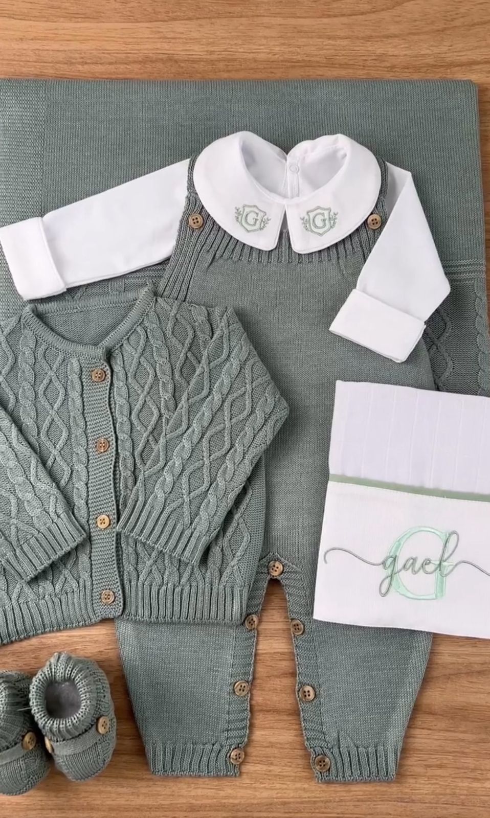 Kit Saída Maternidade Personalizável Completa GAEL| Personalize Com o Nome do seu Príncipe