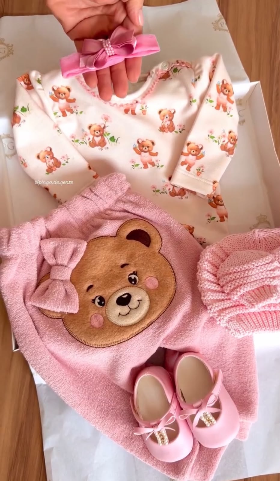 Kit Maternidade Personalizado Completo FEMININA Ursinha Rebeca | Personalize Com o Nome da sua princesa