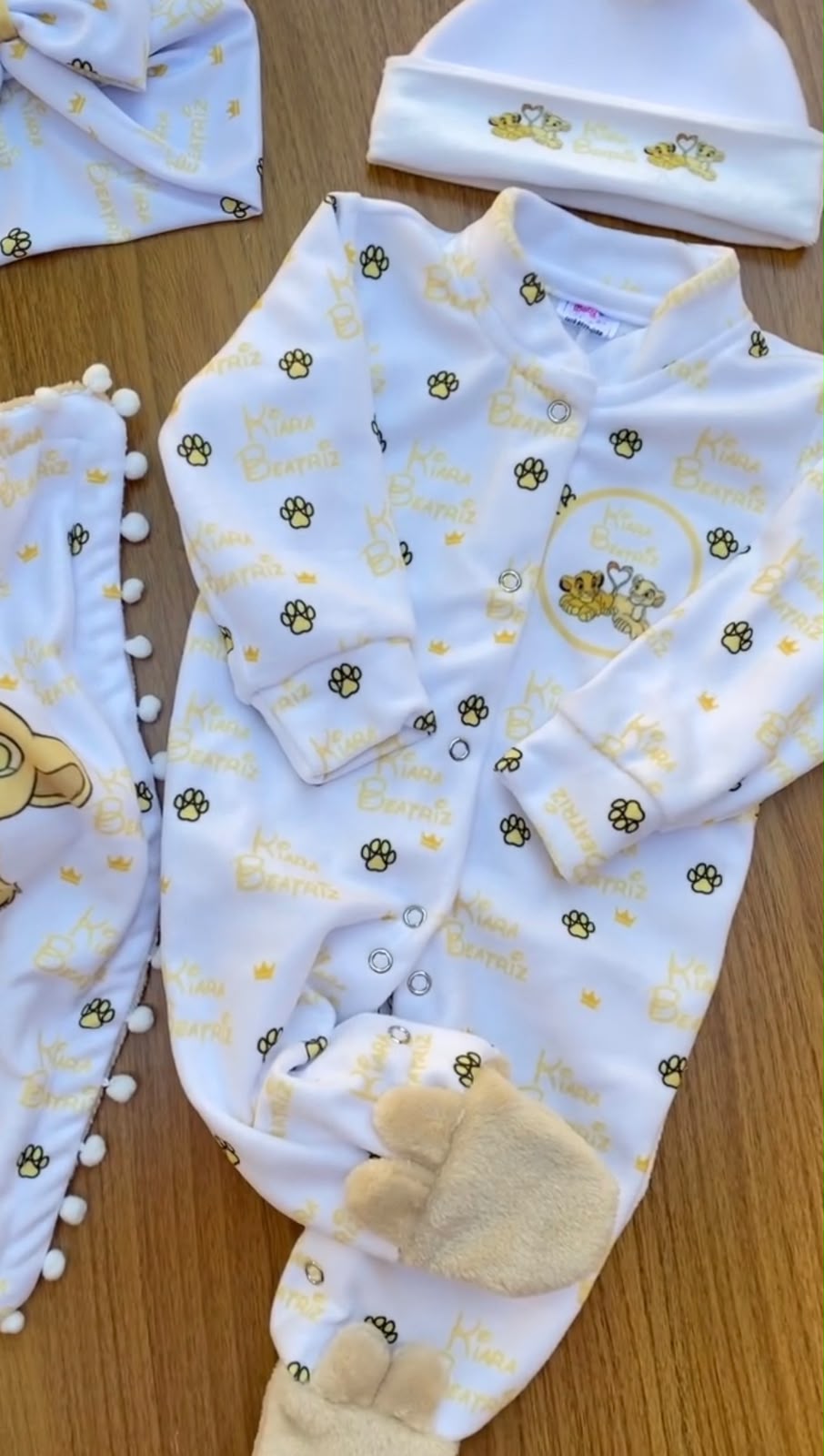 Kit Maternidade Personalizado Completo FEMININA Savana| Personalize Com o Nome da sua princesa
