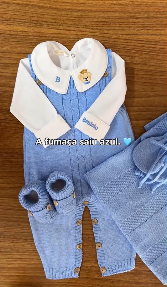 Kit Saída Maternidade Personalizável Completa Benicio | Personalize Com o Nome do Seu Príncipe