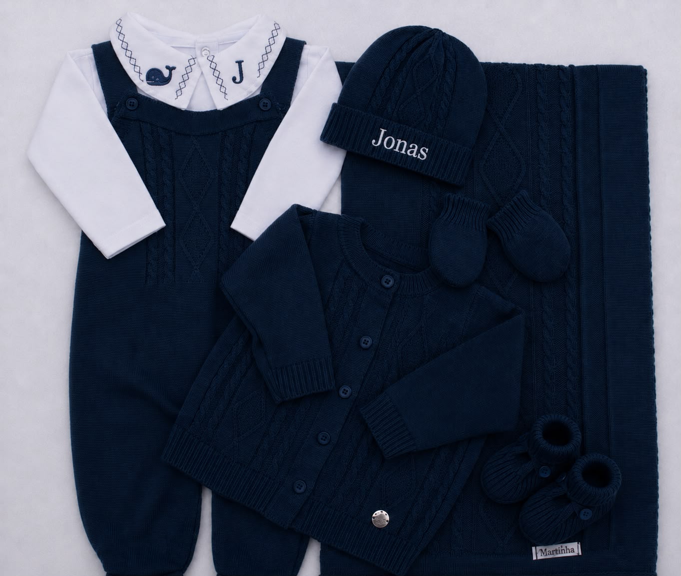 Combo Maternidade 3 Personalizável Completa Masculina  Personalize Com o Nome do seu Bebê