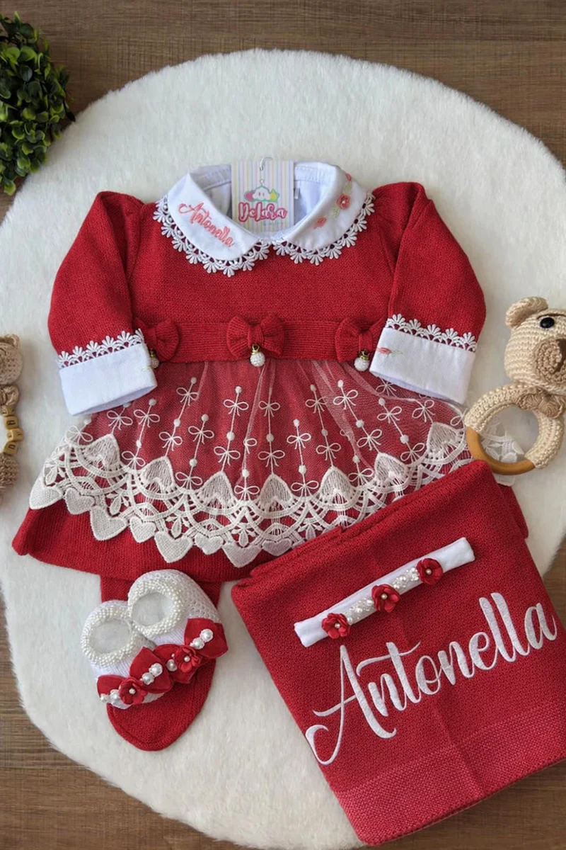 Kit Saída Maternidade Antonella 5 Peças