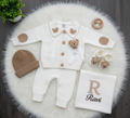Kit Saída Maternidade Ravi Ursinho Branco 6 Peças