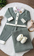 Kit Saída Maternidade Safari Verde Sage 6 Peças